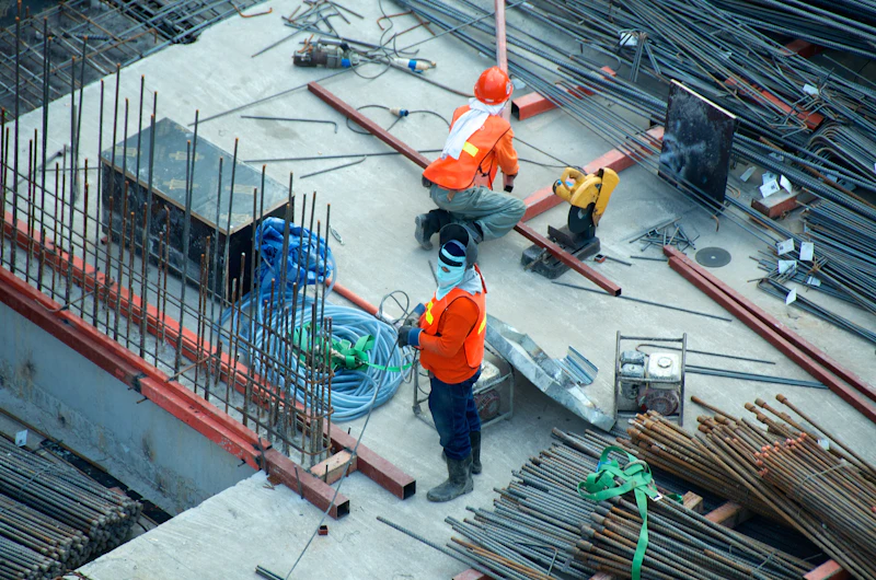 Construction site seen from above